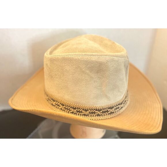 Vintage Resistol Hat Self-Conforming Ranchman Western Hat Tan Men’s Size 7 1/2” - Picture 4 of 8